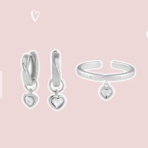 Olivia Burton/Swarovski Genuine Silver & Crystal Set